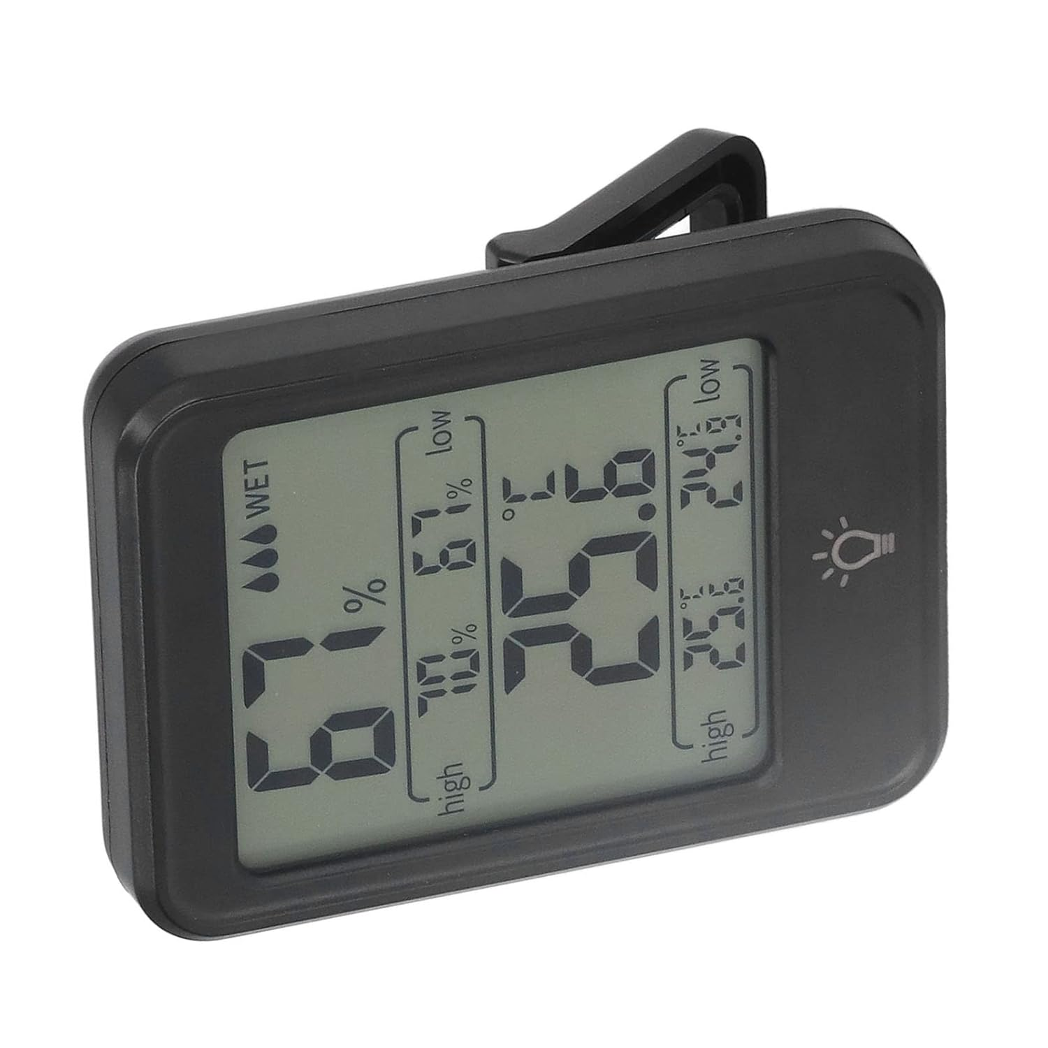 Tnfeeon Digital Thermometer and Hygrometer,Clear LCD Screen, HIGH Accuracy, Cartoon FACE Indicator, Wide Application, Easy to Use, Indoor and Outdoor Use, for Home and Office image number 1