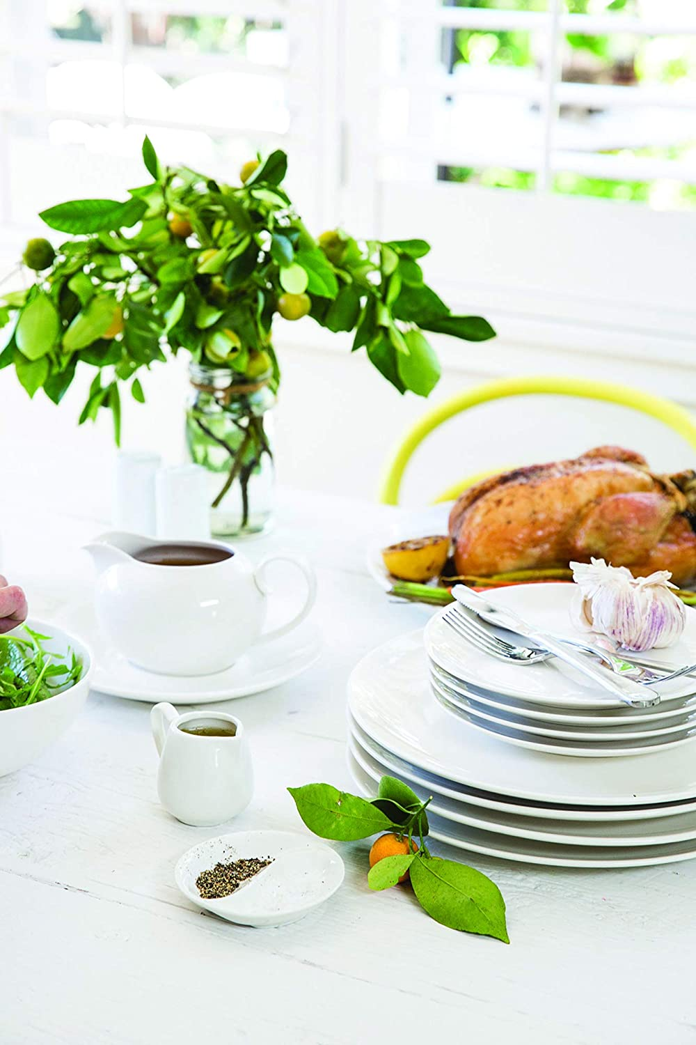 Maxwell & Williams White Basics Diamonds Noodle Bowl 20Cm image number 3