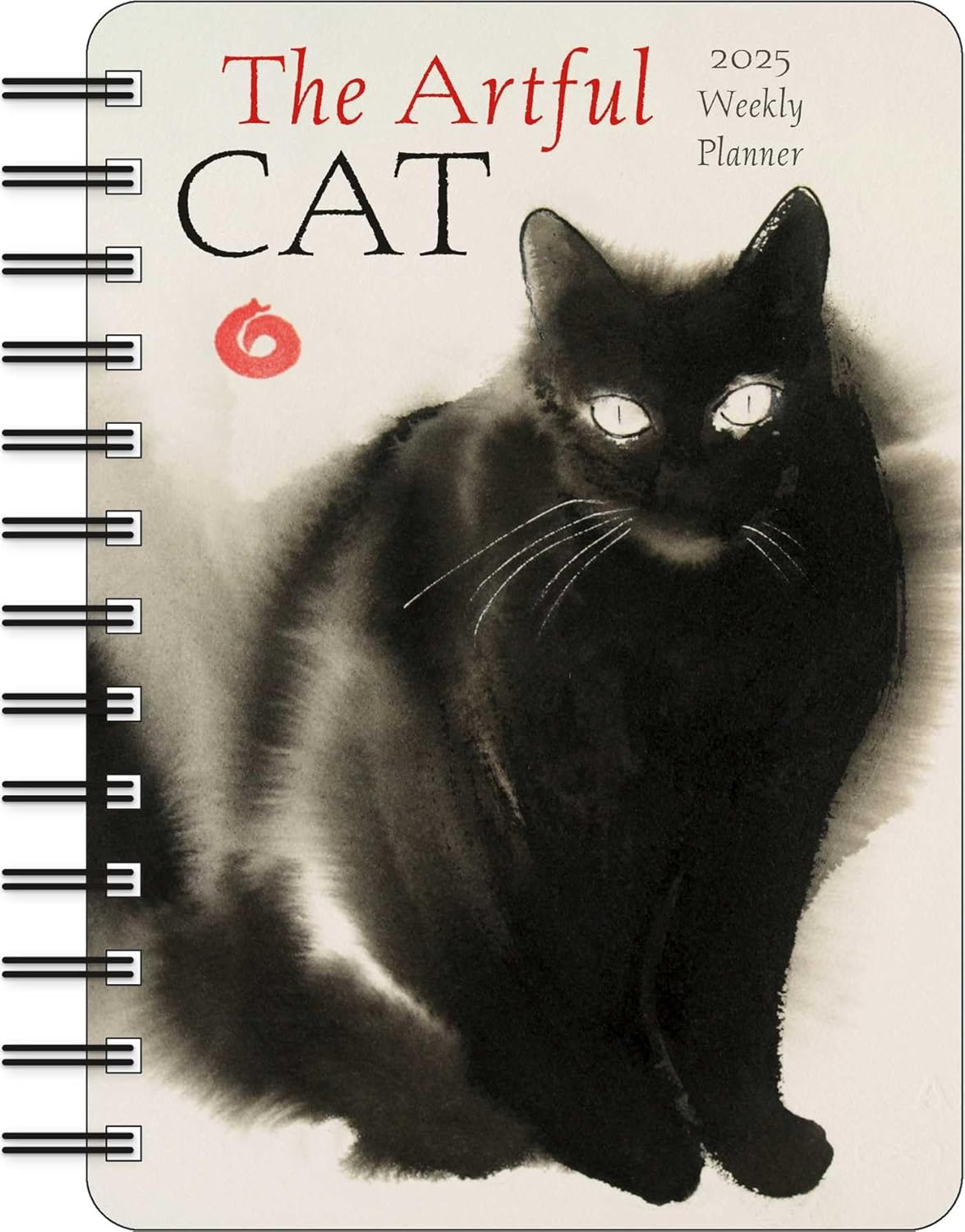 The Artful Cat 2025 Weekly Planner Calendar: Brush and Ink Watercolor Paintings by Endre Penov&agrave;c image number 3