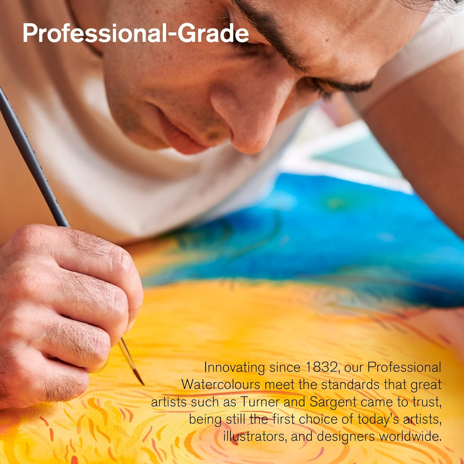 Winsor & Newton Professional Water Colour Lightweight Metal Box, 24 Half Pans