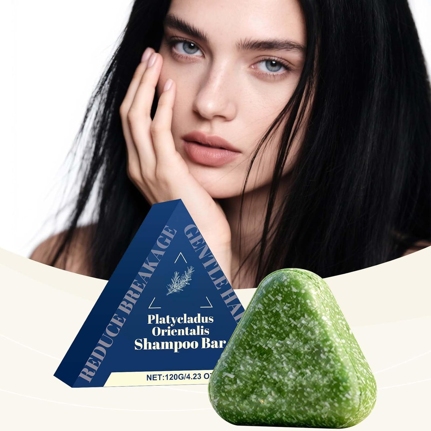 Thuja Leaf Nourishing Shampoo Bar - Deep Cleansing Scalp, Reduces Frizz, Smooths & Strengthens Hair, Infused with Usman Herb, Ginseng, Travel-Friendly Long-Lasting Solid Hair Soap, (5PCS) - 2Pcs image number 2