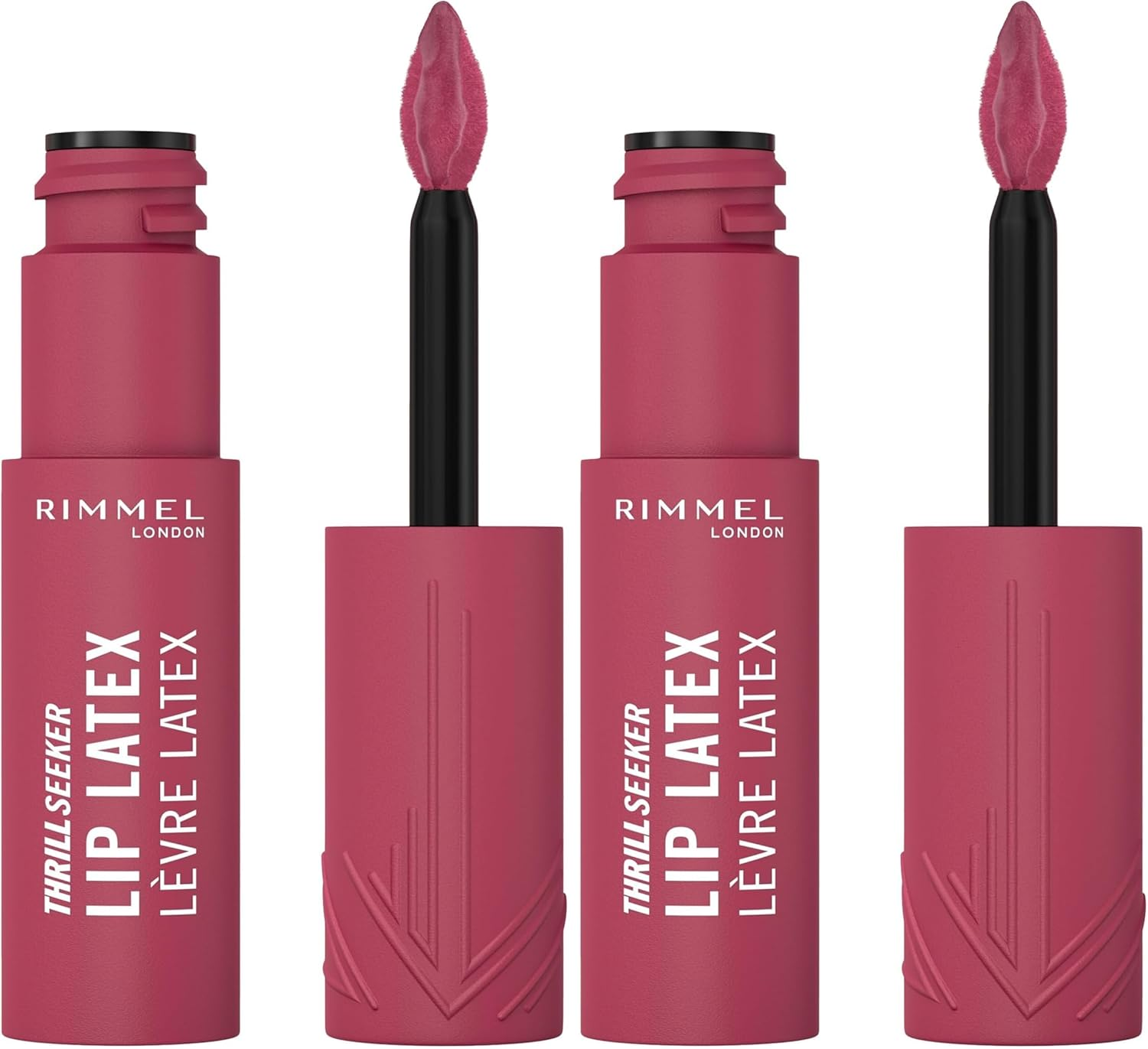 Rimmel Thrill Seeker Lip Latex, 350 Spicy, Liquid Lipstick, Lipgloss, Lip Colour, Hyaluronic Lipstick, Lip Stain, Smooth Shine, Hydration, Hyaluronic Acid, Vitamin E, Aloe Vera, 6Ml