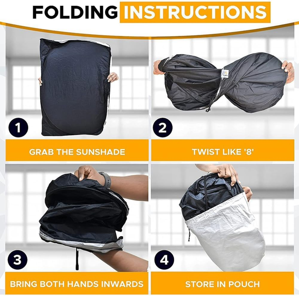 Skycabin Car Windshield Sunshade Reflective&Foldable Windshield Sun Cover for Tesla Model Y, Front Window Interior Sun Protection for Windowscreen&Dashboard UV Protection & Heat Insulation