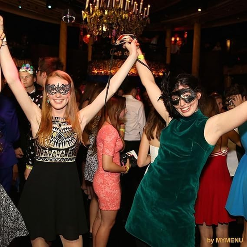 Masquerade Mask for Women, Girl'S Sexy Lace Venetian Style Eye Masks for Cosplay Mardi Gras Halloween Party Costume Ball - (2 Masks + Choker) image number 1