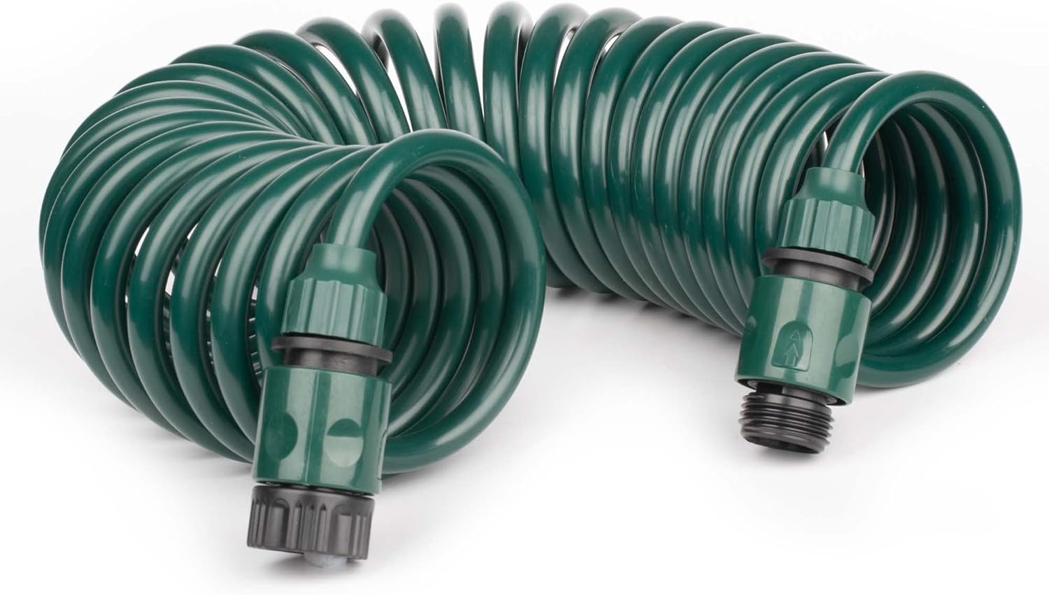 EVA Recoil Garden Hose 25 FT with Nipple QD Fittings, Female and Male Thlightweight and Corrosion Resistant, Retractable Water Hose for Outdoors, Yard, Boats, Car Washing (25FT, Green) image number 4