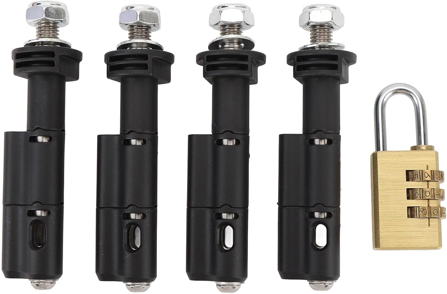 4Pcs Mounting Pins for Recovery Boards, High Safety Theftproof Lockable Safe Mount Pins Set with Password Lock, Compatible with Maxtrax MKII LITE and Mini Recovery Boards image number 3