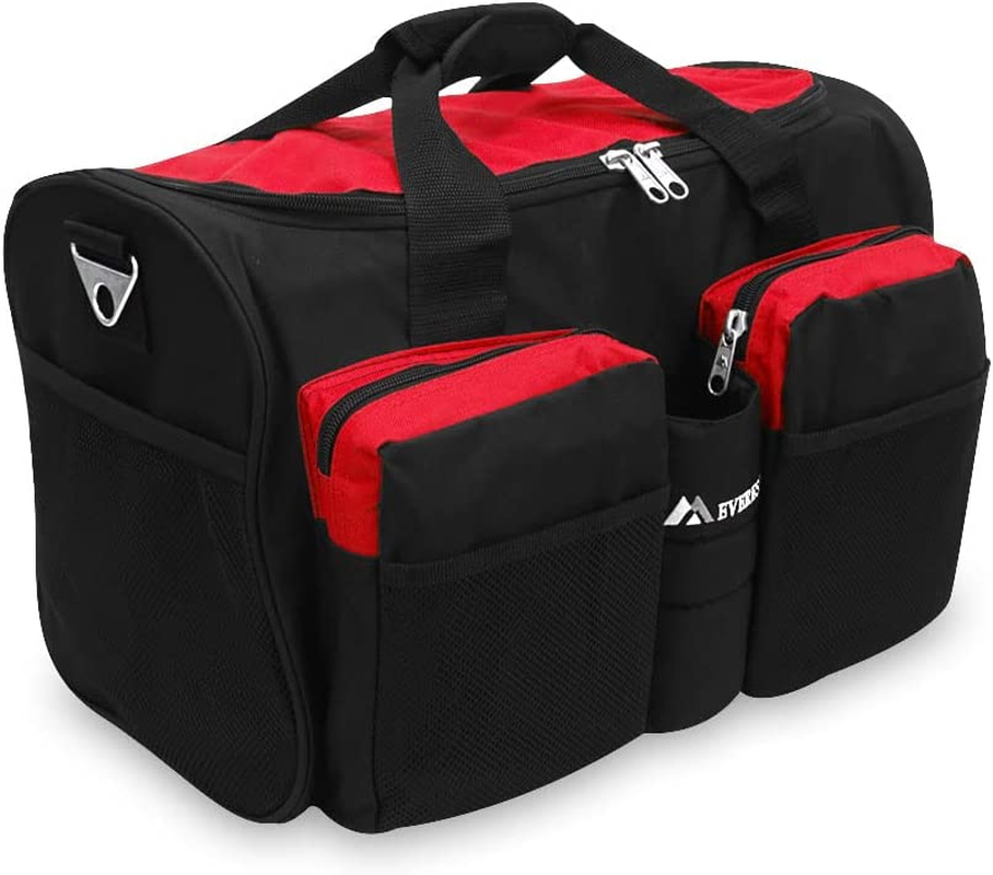 Everest Gym Bag with Wet Pocket, Red, One Size, Gym Bag with Wet Pocket image number 3