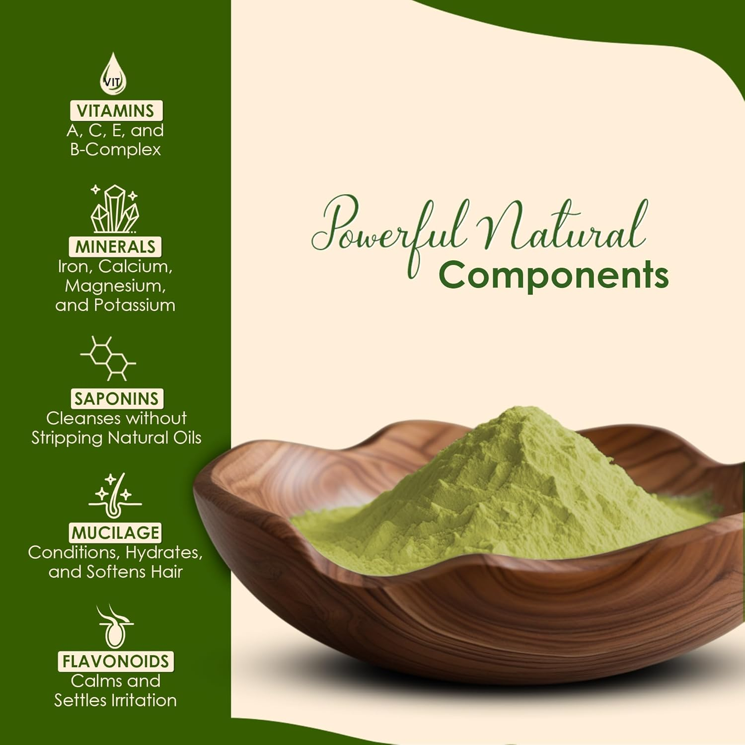 Mi Nature Sidr Leaves Powder | for Hair Care |Herbal Hair Care for Deep Cleansing and Conditioning | Natural Source of Mucilages and Saponins| Resaleable Pack |(100Gram/3.5Oz) image number 3