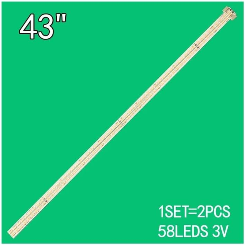 2Pcs 58Leds TV Backlight Strips for V-ESTEL 43UB/7020PKG 58EA L-Type 17ELB43ULR3,7020PKG 58EA R-Type 17ELB43ULR3 image number 4