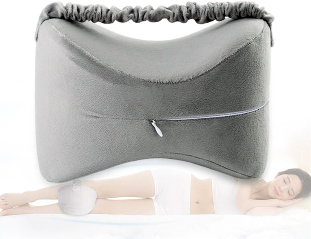 Knee Pillow for Sciatica Relief, Back Pain, Leg Pain, Pregnancy, Hip and Joint Pain - Memory Foam Wedge Contour Orthopedic Knee Pillow image number 3