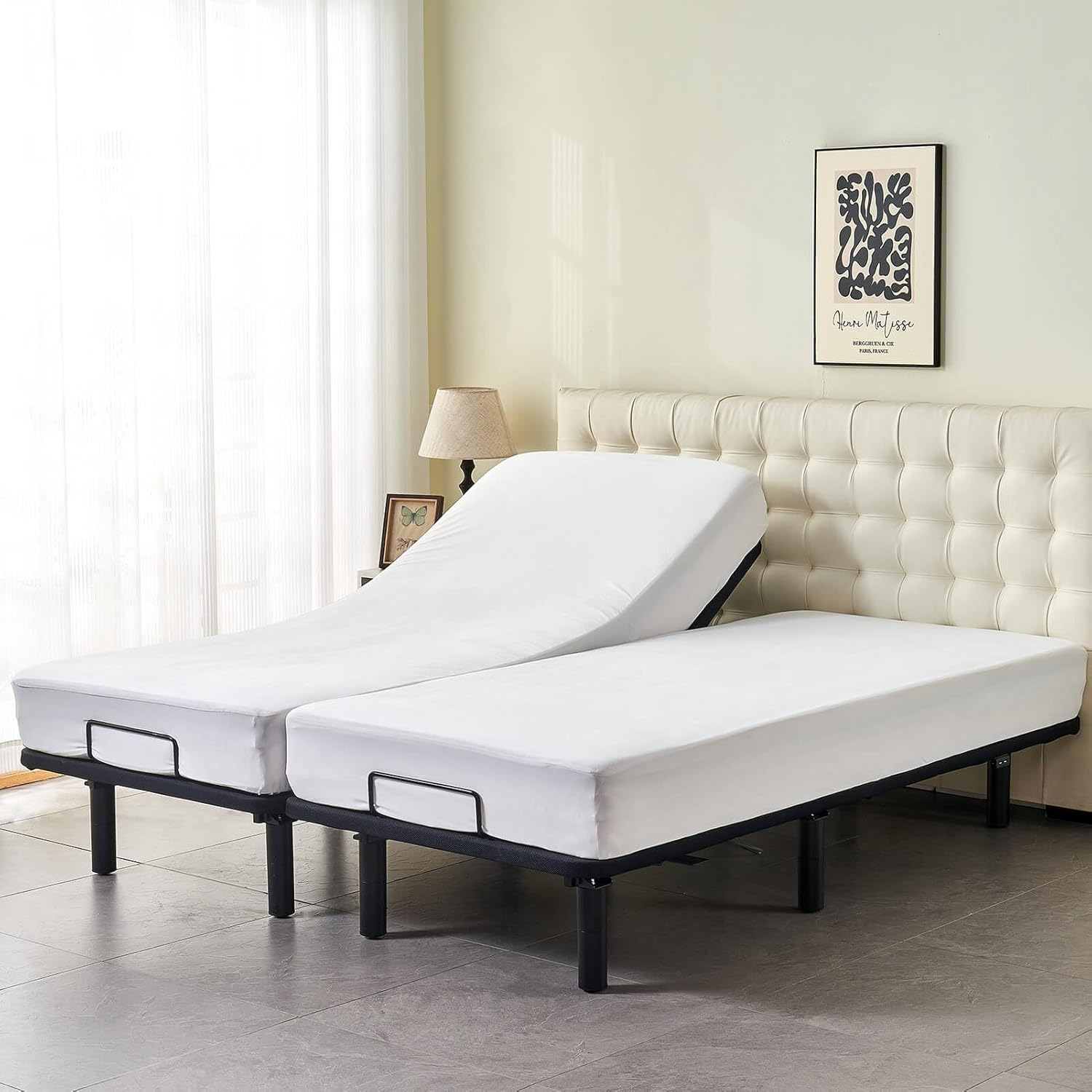 Waterproof Split Queen Mattress Protector for Adjustable Beds 30X80 (2Pcs) Soft Cooling Jersey Fitted Matress Cover image number 1