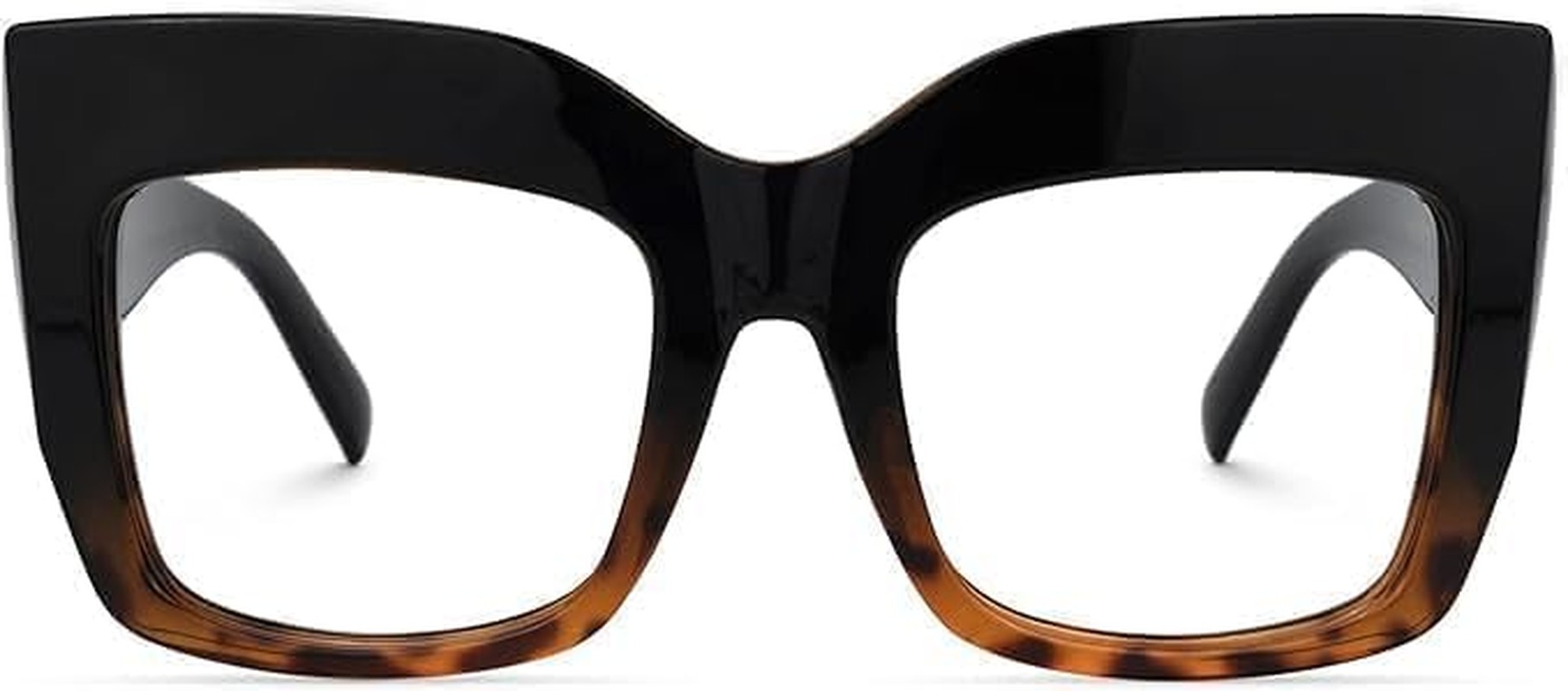 Vintage Oversized Thick Cat Eye Glasses for Women with Non- Clear Lens image number 2
