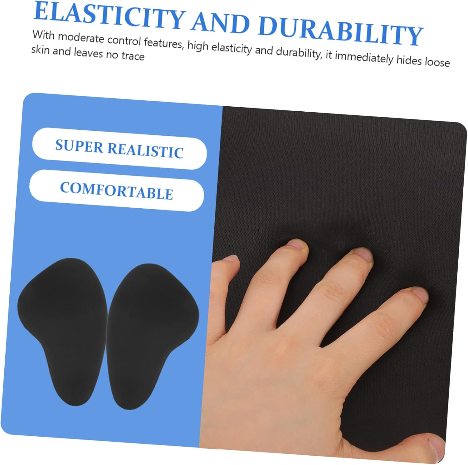 Butt-Lift Underwear Pads Hip Pads for Women Shaping High Waist Thick Sponge Inserts Postpartum Black image number 1