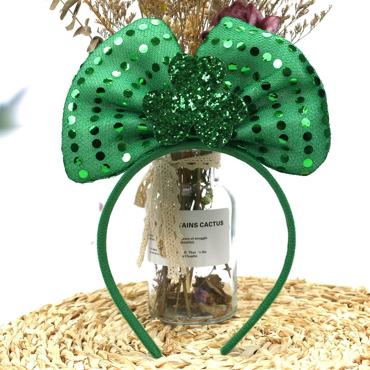 TOOBIT St Patrick'S Day Headband Green Shamrock Hair Bands Ireland Lucky Headband for Women Parade Costume Party Accessories