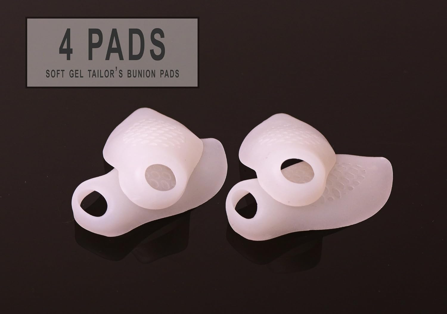 2 Pairs Pinky Toe Protector Bunion Corrector New Material Gel Little Toe Separator Bunionette Cushion Sleeve Splint for Overlapping Toe, Pinky Hammer Toes. image number 4