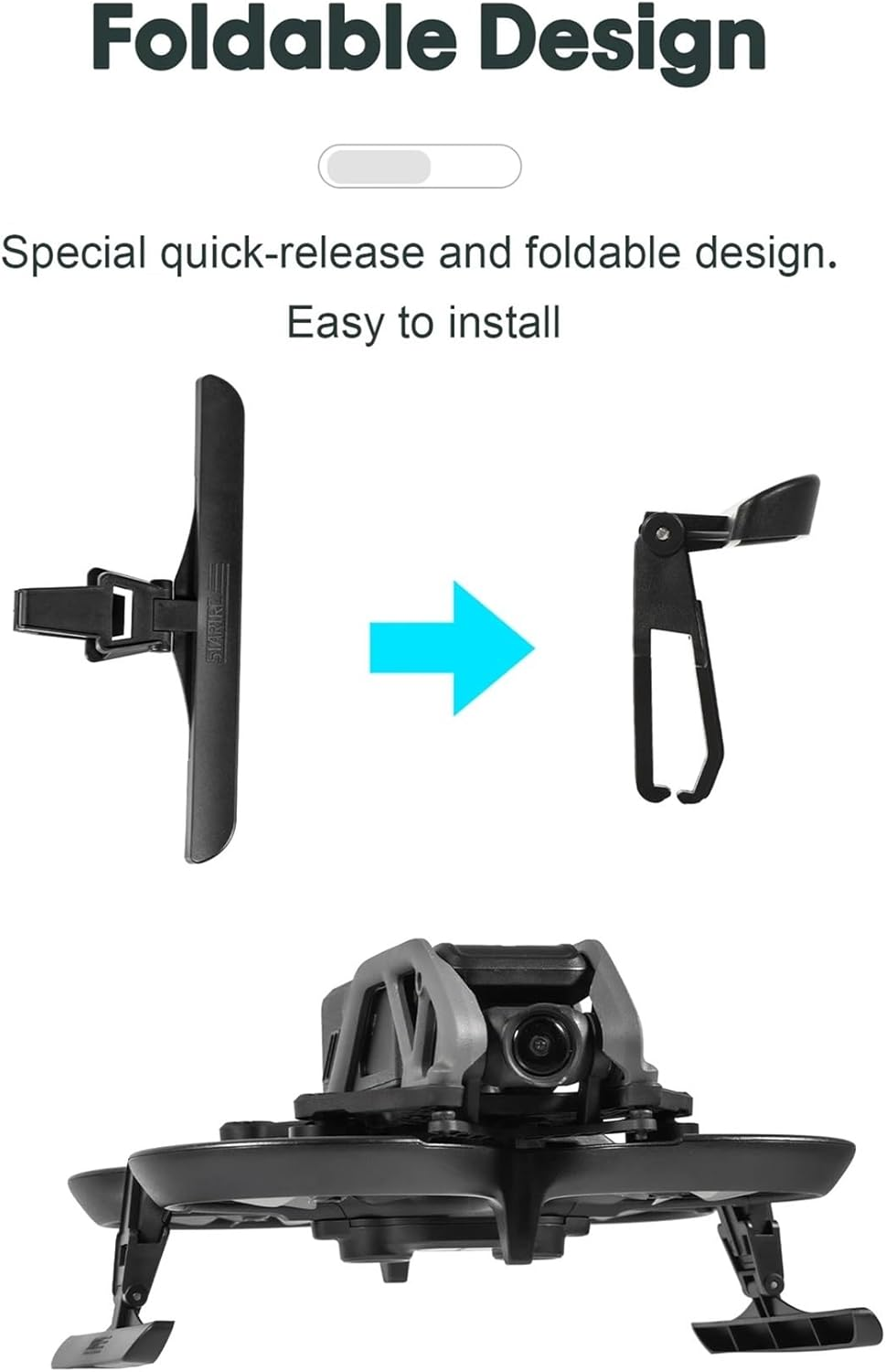 Foldable Landing Gear Quick Release Leg for Avata Accessories Height Protector Extended Anti-Fall Extension Skid image number 4