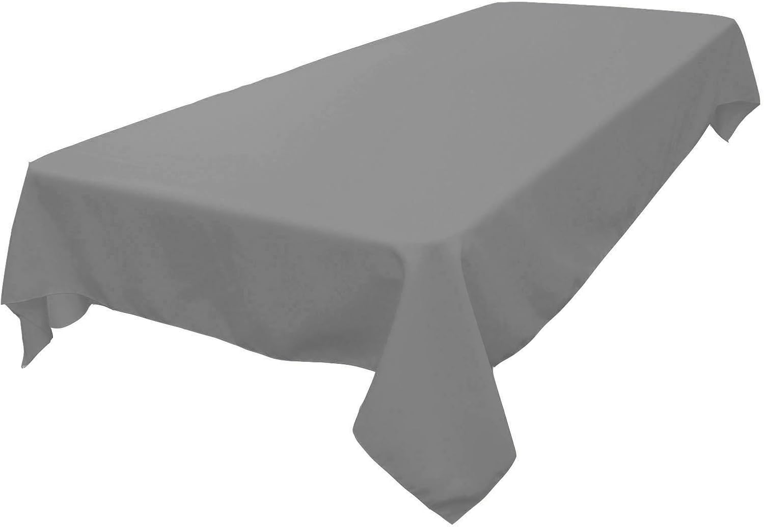 LA Linen Polyester Poplin 60 by 90" Rectangular Tablecloth, Charcoal image number 1
