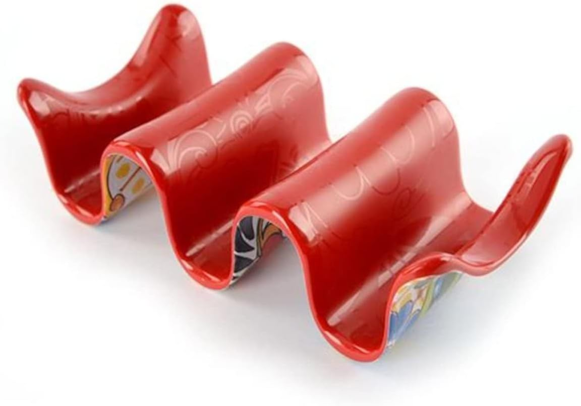 Prepara Taco Holder, Multiple Red, One Size image number 4
