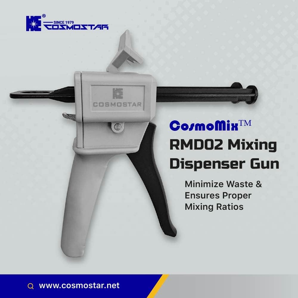 Cosmostar Mixing and Dispensing Gun, Impression Mixing Dispensing AB Gun Ratio 1:1/1:2 for 50Ml Adhesive Material, Mixing Cartridge Dispenser Gun, Cosmomix Epoxy Cartridges Gun (1:1/2:1-1 Pcs) image number 2