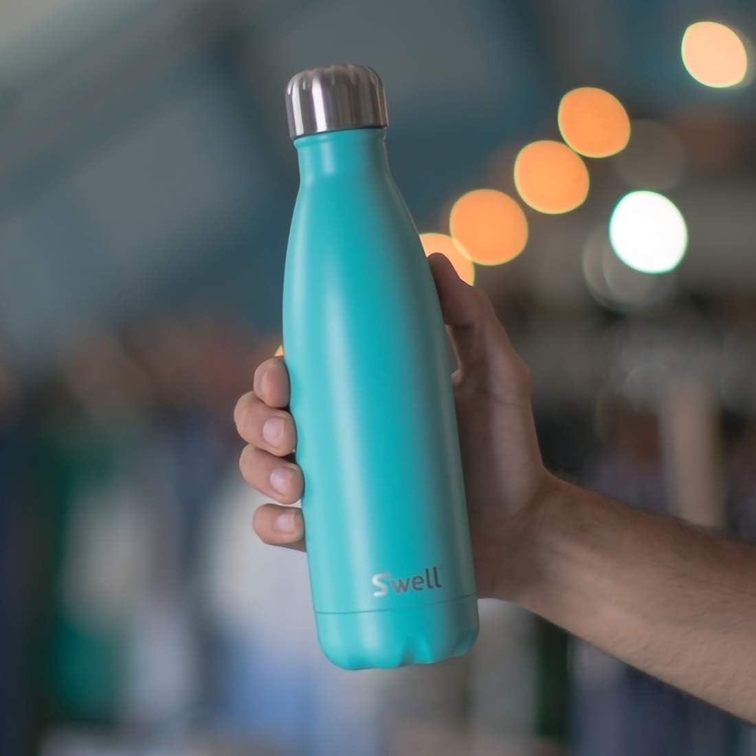 S'Well Insulated Bottle Insulated Bottle, Turquoise Blue, SWB17-SATB image number 4