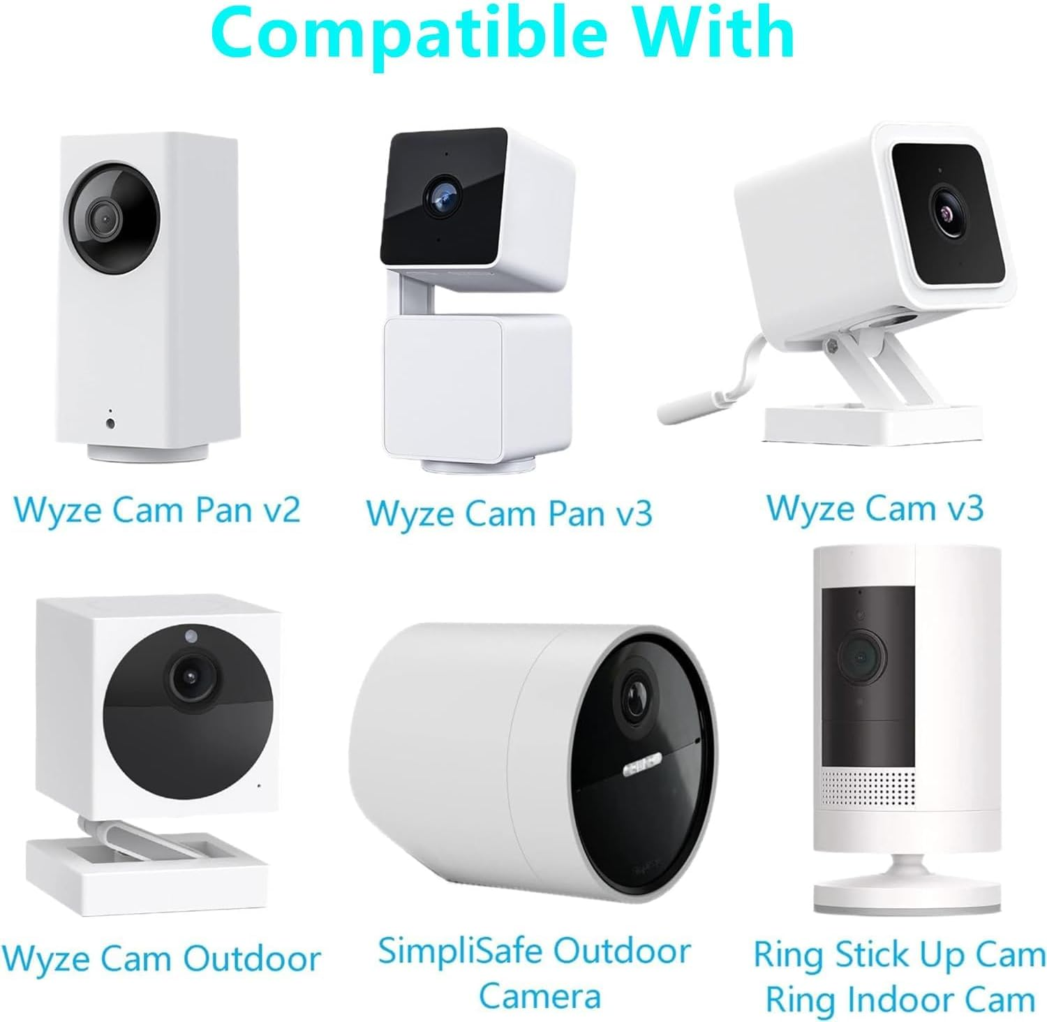 Wall Mount for All Arlo Camera, Arlo Ultra, Arlo Essential, Eufycam E/2C, Ultra/Ultra 2, & Others - Ring Stick up Cam Battery with 1/4 Screw Head (4 Pack) image number 3