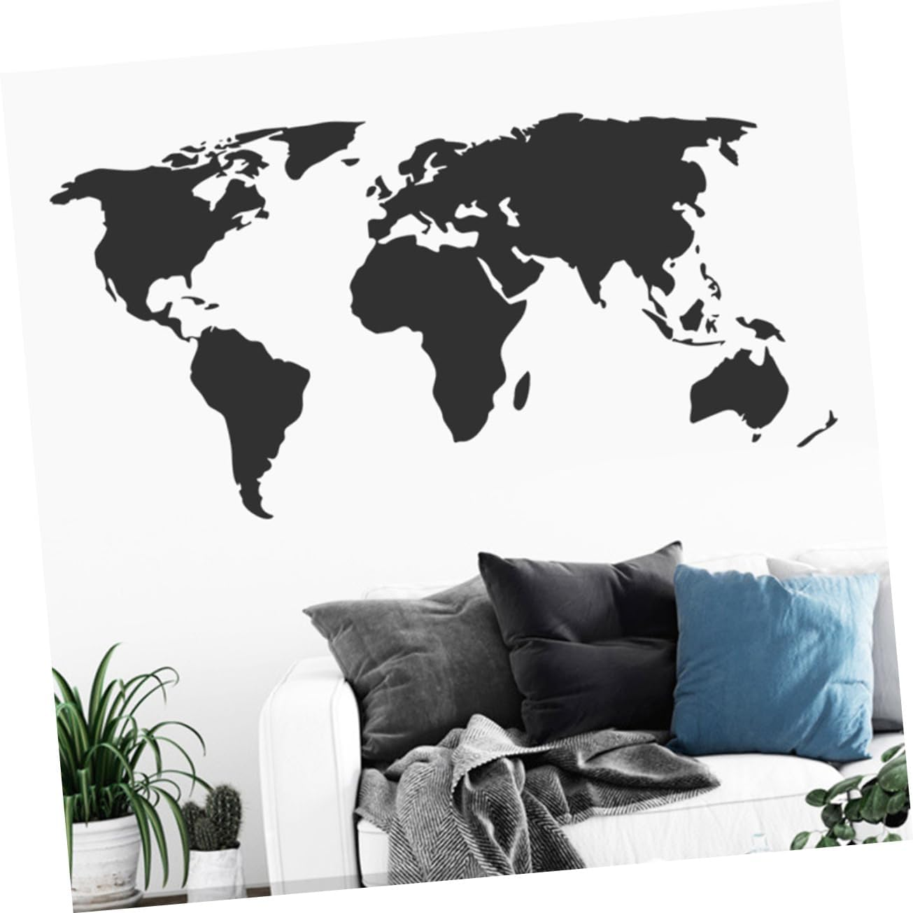 World Map Wall Sticker Living Decor Removable Wall Stickers Map Wallpaper for Bedroom image number 2