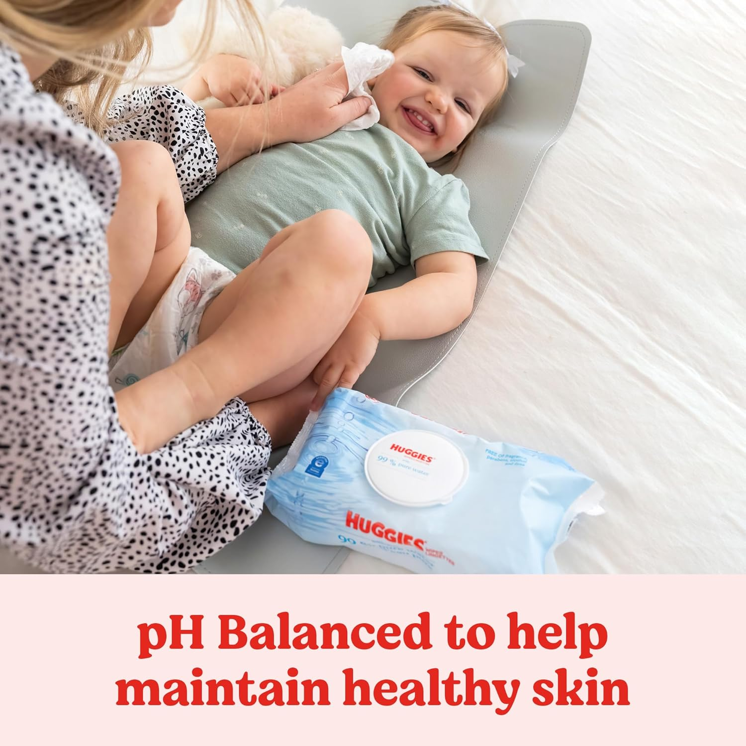 Huggies 99% Pure Water Baby Wipes, Unscented, 9 Flip-Top Packs (3 Packs of 3), 504 Wipes Total, Packaging May Vary image number 1