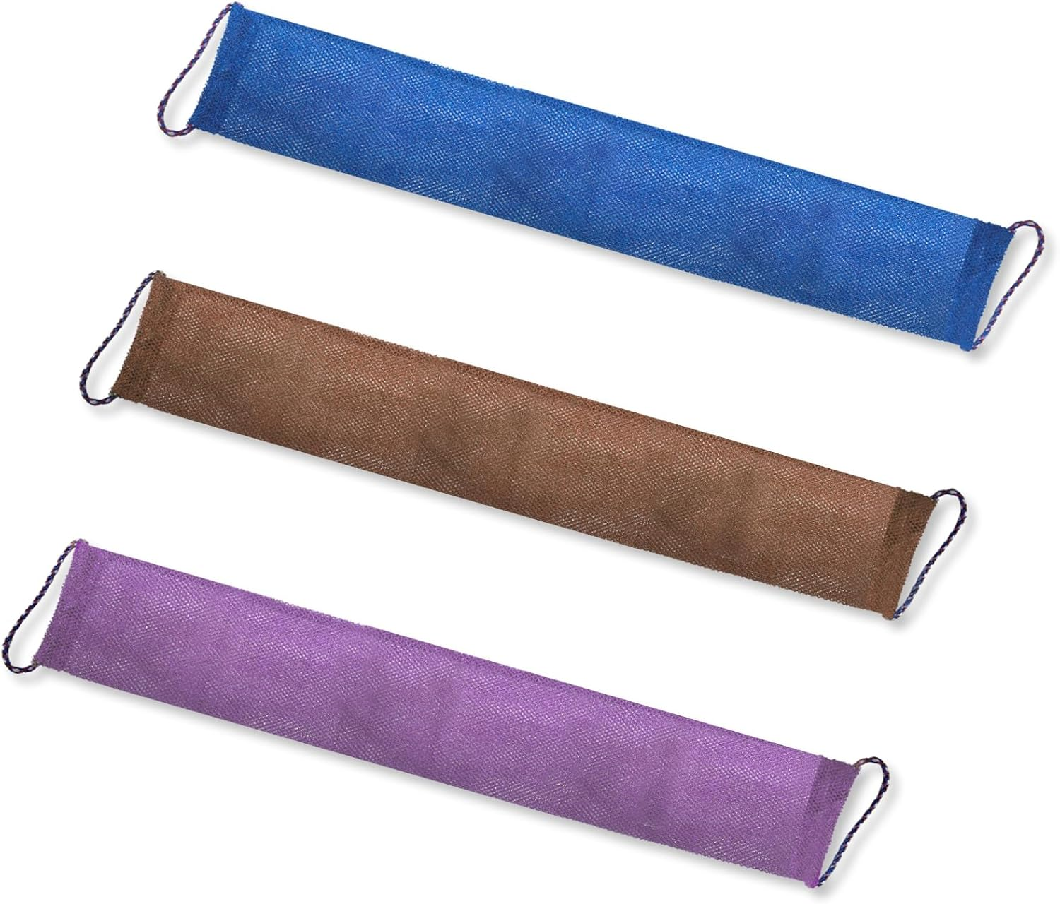 NILLOS African Bath Sponge, 3 PCS Nylon Exfoliating Long Net Bath Sponge for Men and Women Daily Shower, Bathing (3 Colors) image number 3