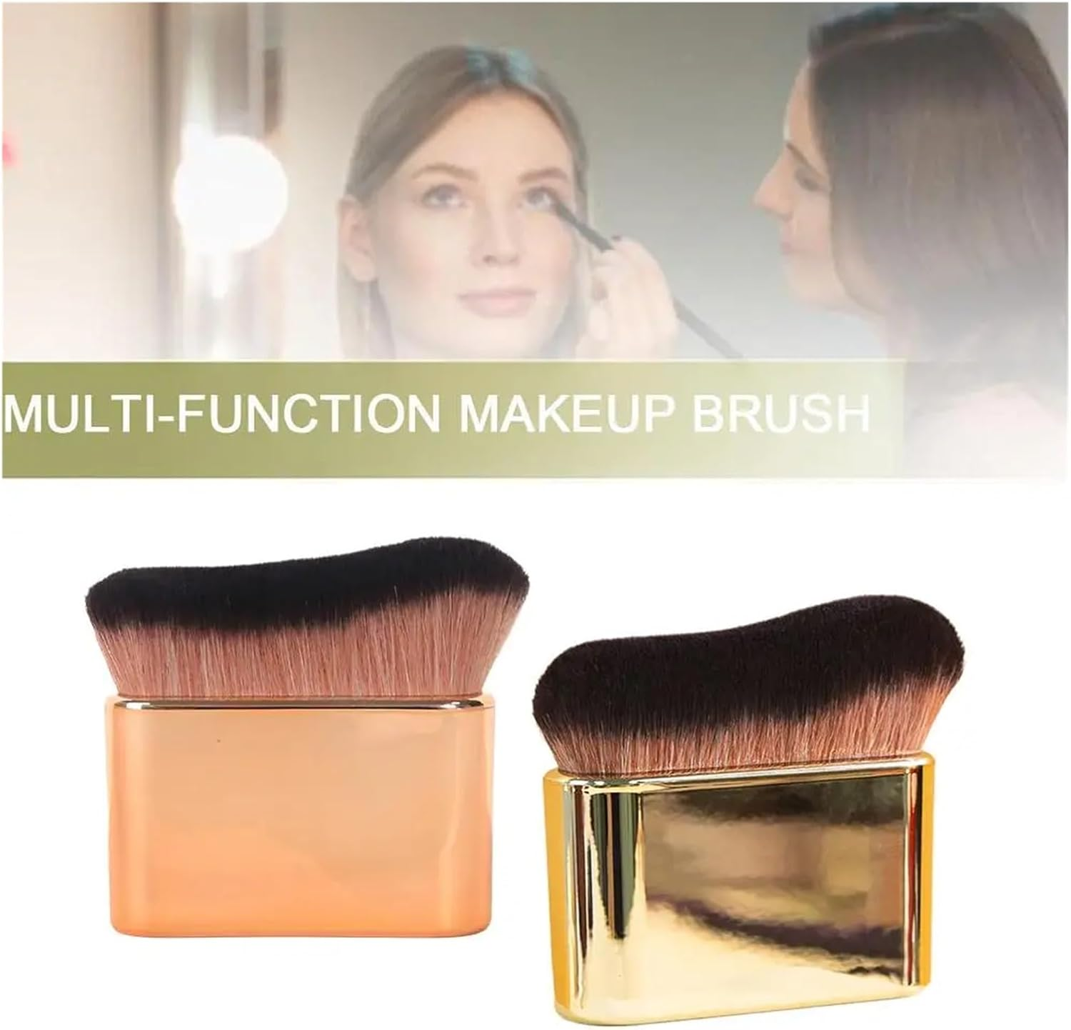 Self Tan Brush &ndash; Foundation, Body & Contour Applicator &ndash; Blending & Bronzer Brush for Lotion, Self Tanner, Sunscreen & Shimmer (1Pc)(A) image number 3