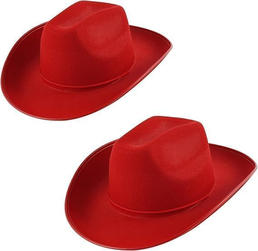 Cowboy Hat for Women Men 2 Packs Diy Cowgirl Hat Western Outfits 70S Parties Costume Accessories Adjustable String