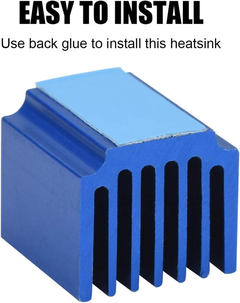 10Pcs Aluminum Stepper Motor Driver Heatsink Cooling Fin with Back Glue Suitable: for 3D Printer TMC2100 / Stepper Motor Driver image number 1