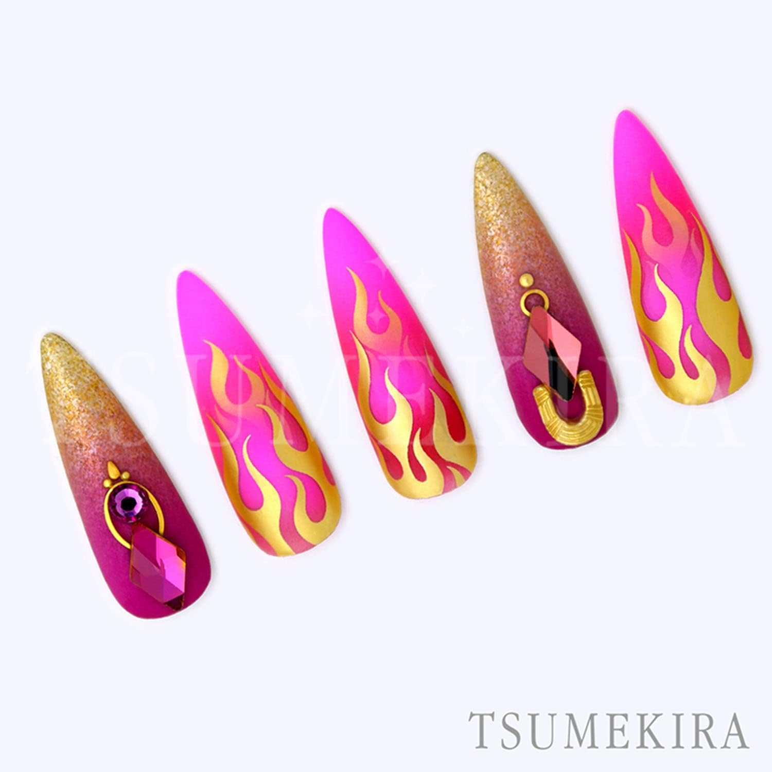 TSUMEKIRA SG-NAK-102 Nail Seal Nakano-Kun Produce 1 Metallic Flame Gold (For Gel Only) image number 2