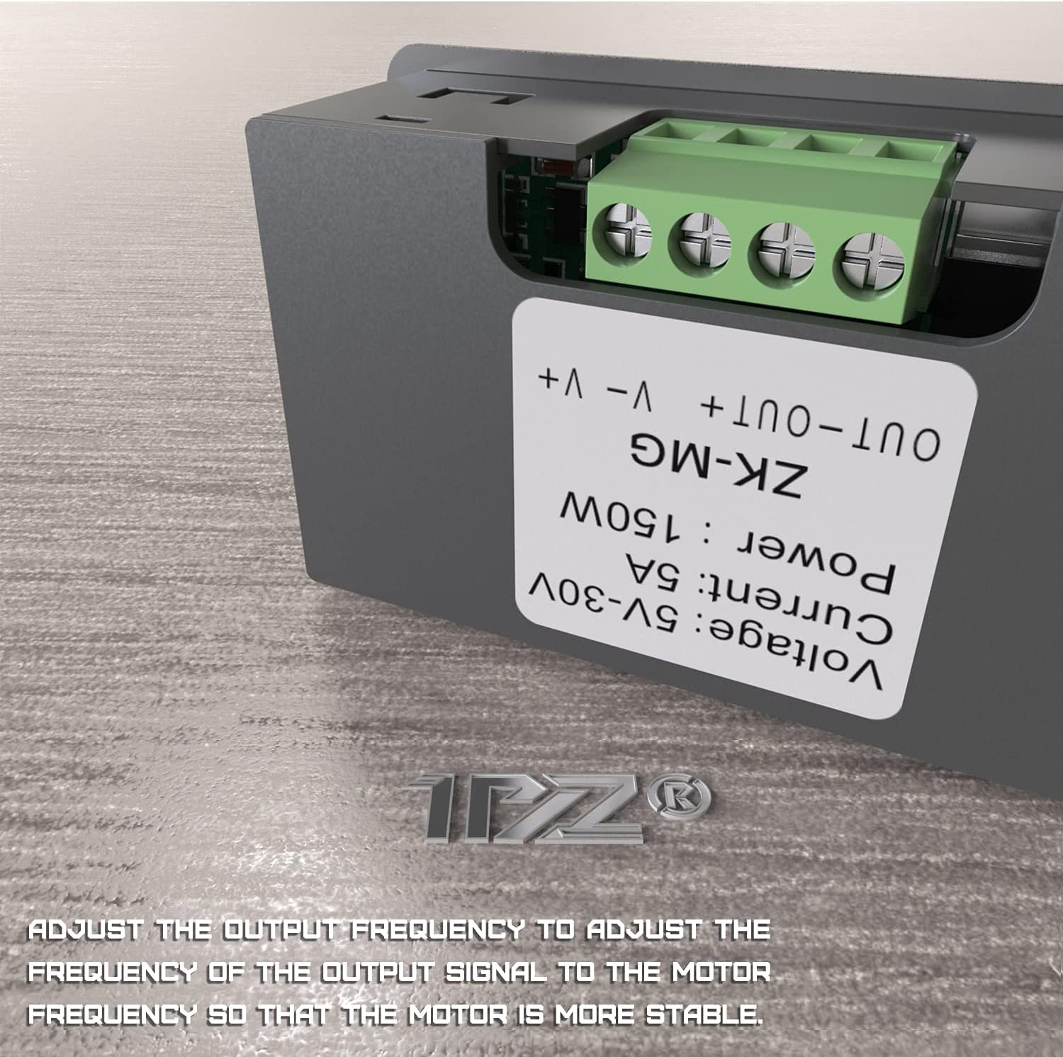 1PZ PWN-V51 150W PWM DC Motor Speed Controller - 5V-30V with Soft Start, Reverse Polarity Protection & LCD Display