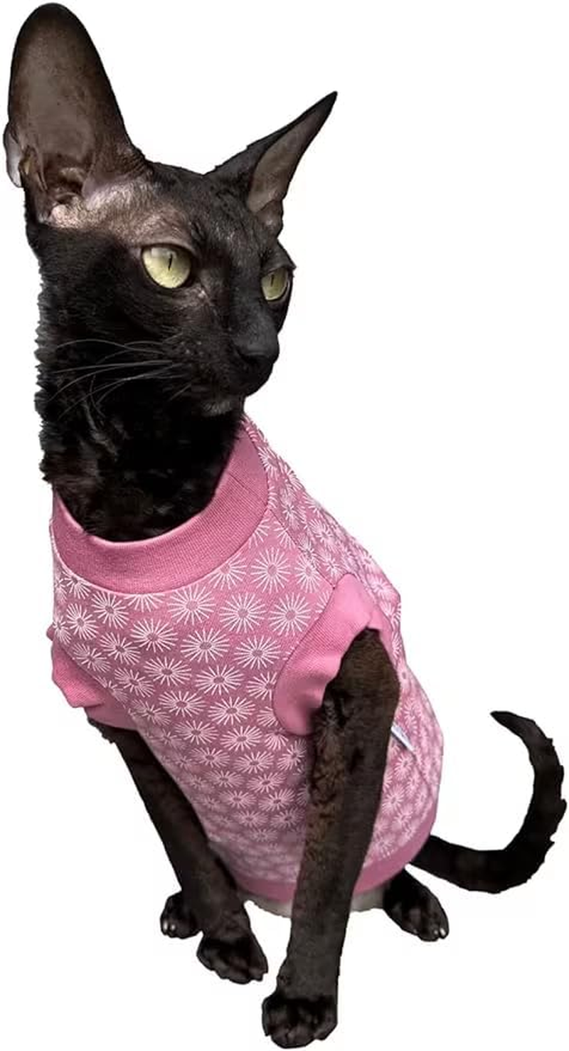 Kotomoda Cat'S T-Shirt Pink Spring for Sphynx and Naked Cats (X-Large) image number 1