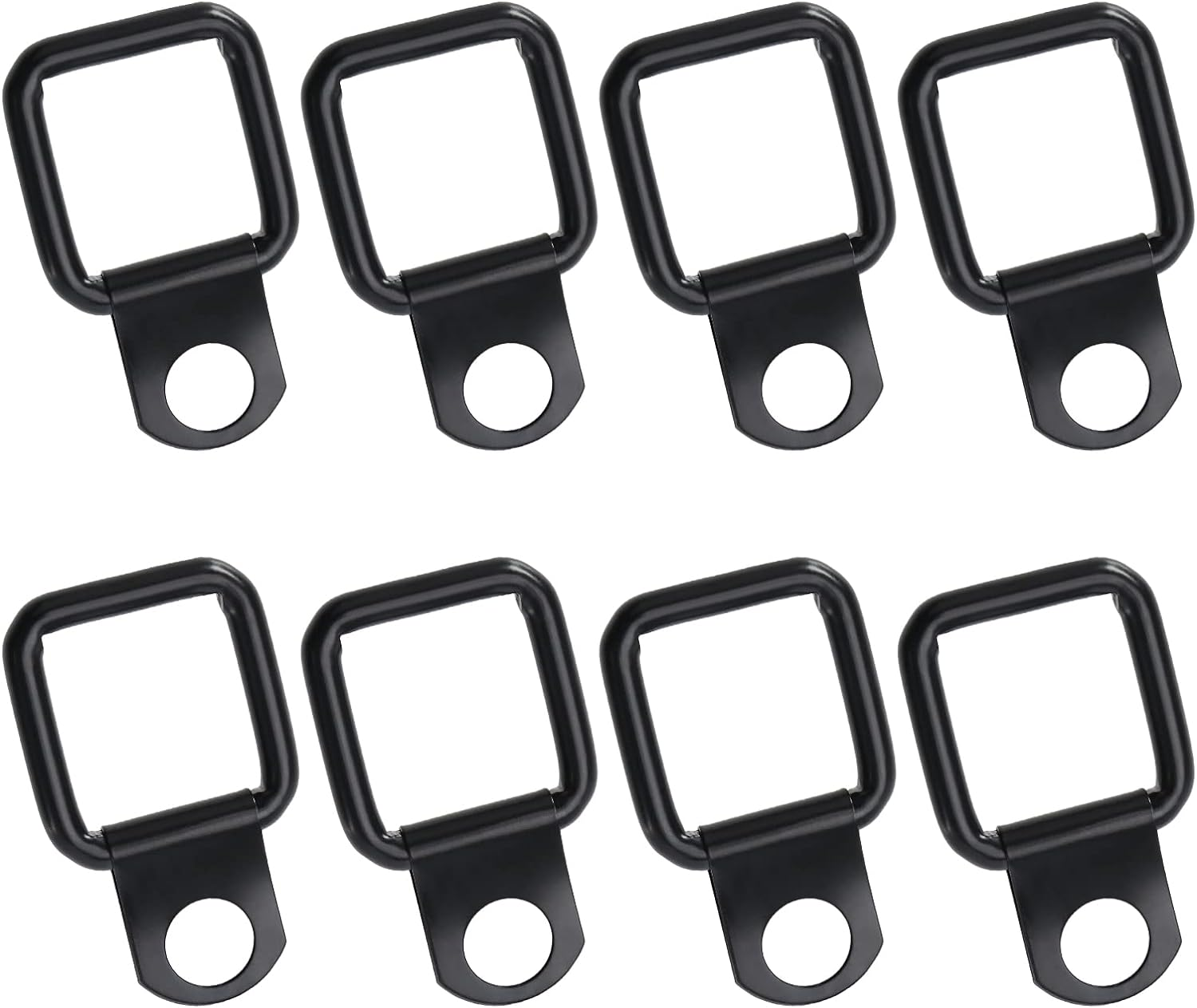 Emagtech 8PCS Tie down Anchors Heavy Duty D-Rings Compatible with Wrangler JK YJ TJ JKU Sports Sahara Rubicon X Unlimited Trucks Trailers Pickups Boats Motorcycles image number 3