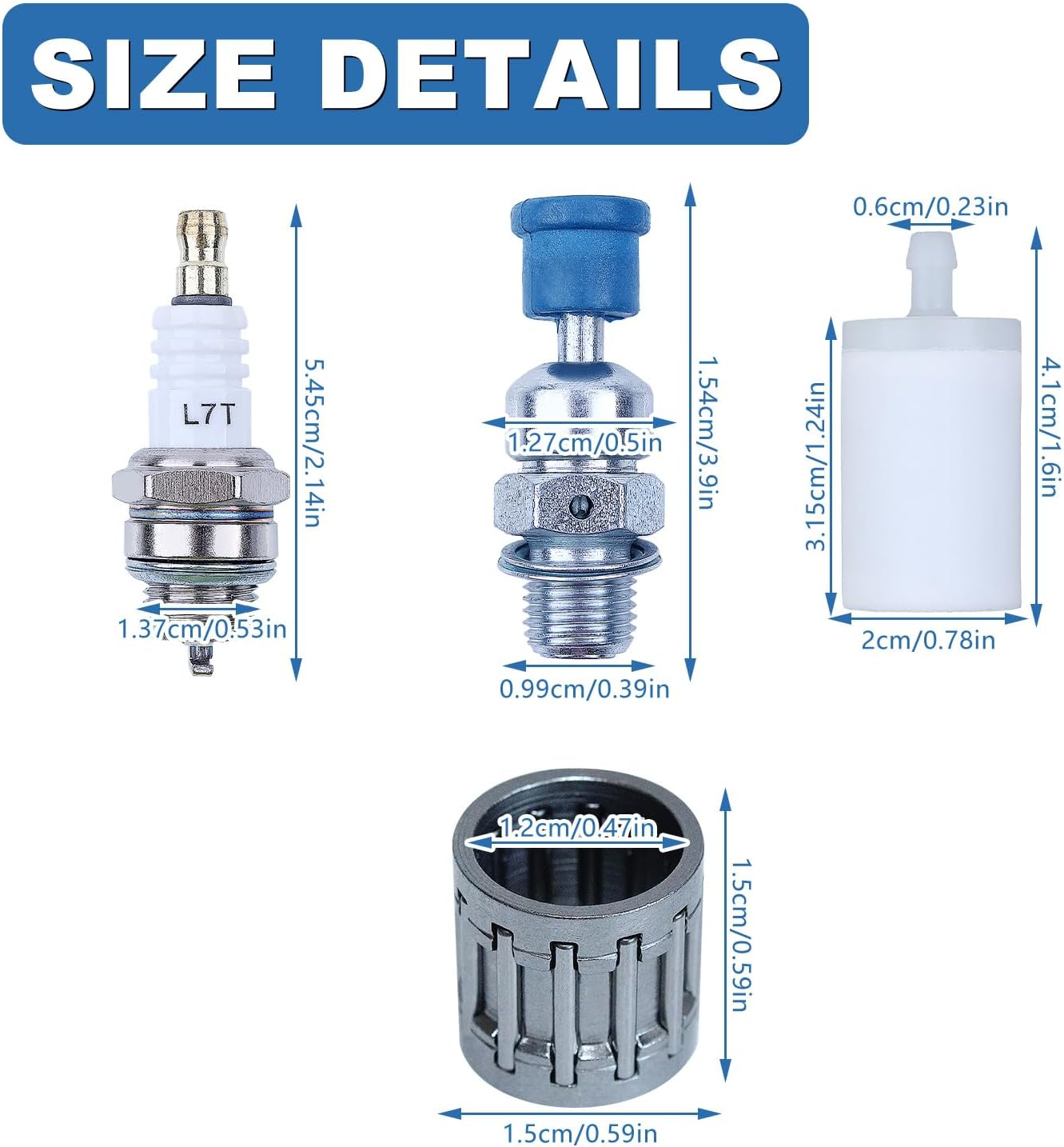 AUMEL 51 Mm Cylinder Piston Set for Husqvarna K760 K750 Cut-Off Grinder, Cylinder + Piston + Ring + Spark Plug + Needle Bearing + Crank Bearing + Oil Seal Replacement Parts Kit 15 in 1 image number 5
