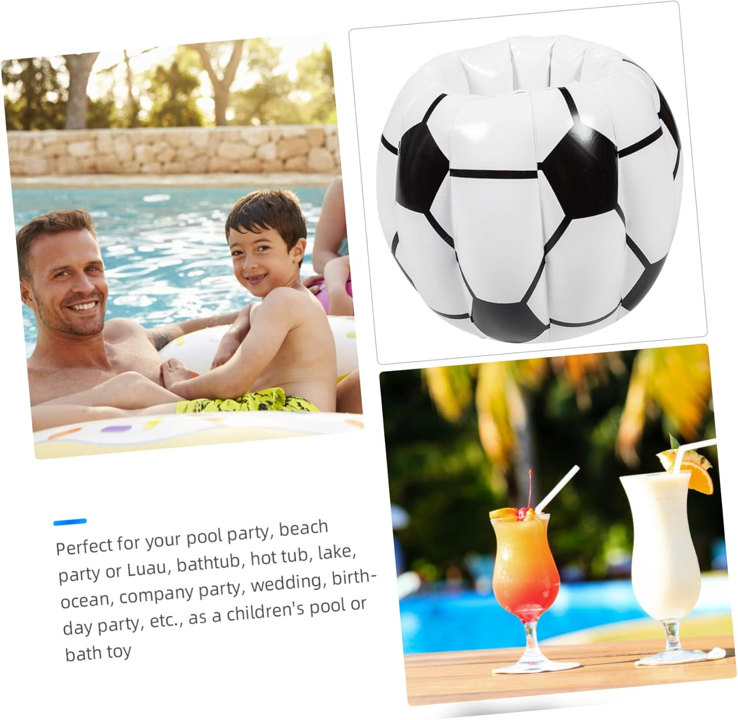 Inflatable Football Ice Bucket Wear-Resistant Portable for Outdoor Parties Holds Wine and Drinks image number 4