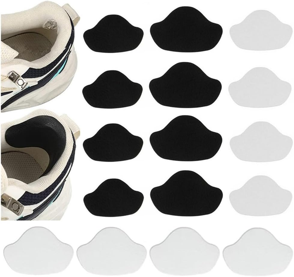 Shoe Patches for Holes, Wanfoou 8 Pairs Shoe Hole Repair Sneaker Hole Patch,Self-Adhesive Trainer Heel Patch Shoe Hole Prevention Patch, for Sneakers Leather Shoes High Heels (Black White) image number 3