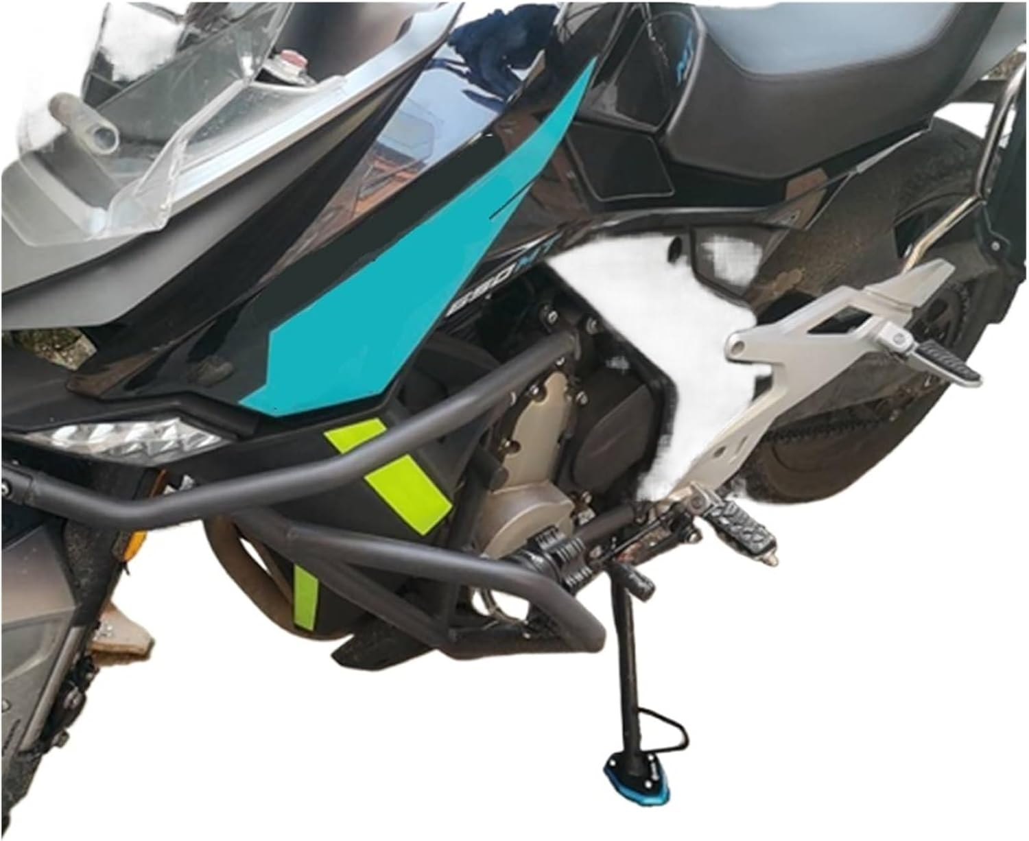 Jininshengxindianzi Compatible with CFMOTO MT800 800MT 650MT 800 650 MT CF Moto 650 TR-G 650TR-G Accessories Motorcycle Side Stand Extension Pad Bracket (Color : CF Black) image number 6