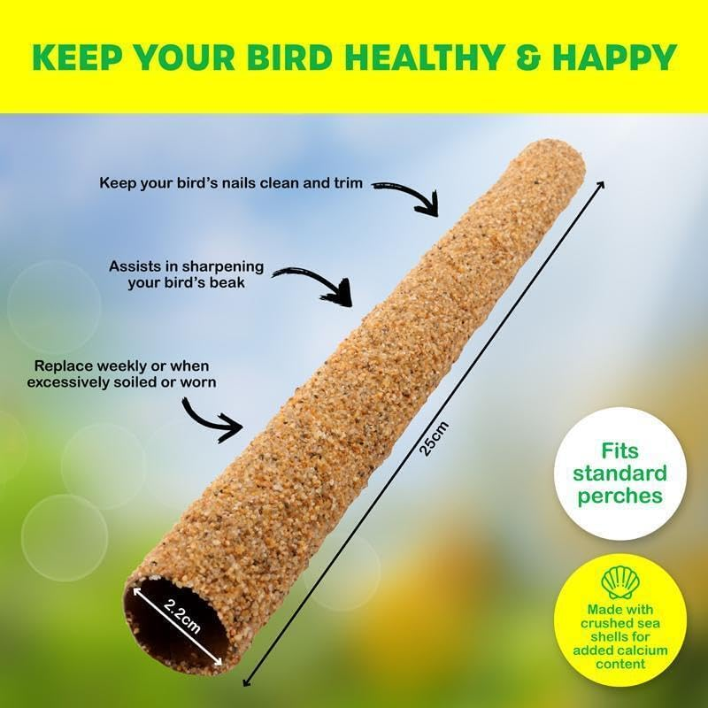 Leona Co Sanded Perch Covers for Parakeets, Lovebirds, Finches, Canaries, Small Birds, 25Cm Long, Bird Accessories, Pet Bird Supplies, Bird Perches for Cage (3) image number 3