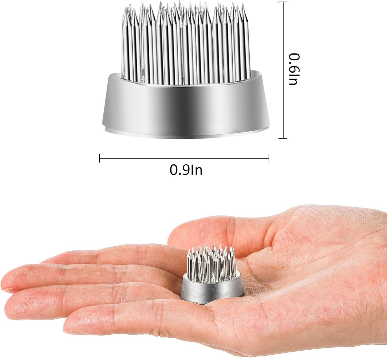 WUWEOT 12 Pack Kenzan Ikebana Flower Frogs, 0.9 Inch Flower Spiky Frog Japanese Pin Frog, Sliver Floral Fixed Tools, Metal Flower Arrangement Holder for Small Vase image number 2