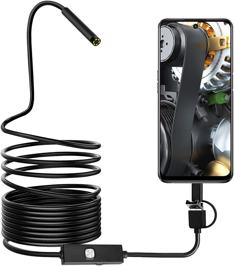 Industrial Endoscope Camera,Endoscope 0.3MP Industrial Endoscope 3 in 1 Endoscope with Adjustable Leds 2 Meters 2