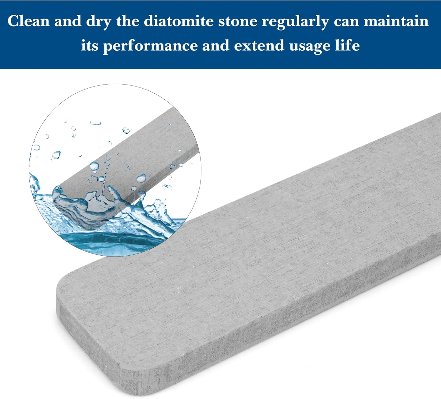 Linkidea Acrylic Toothbrush Holder with Drainage Hole, Bathroom Drawer Organizer with Drying Diatomite Stone, Compatible with Extra Clean, Oral-B Crossaction Toothbrush image number 1