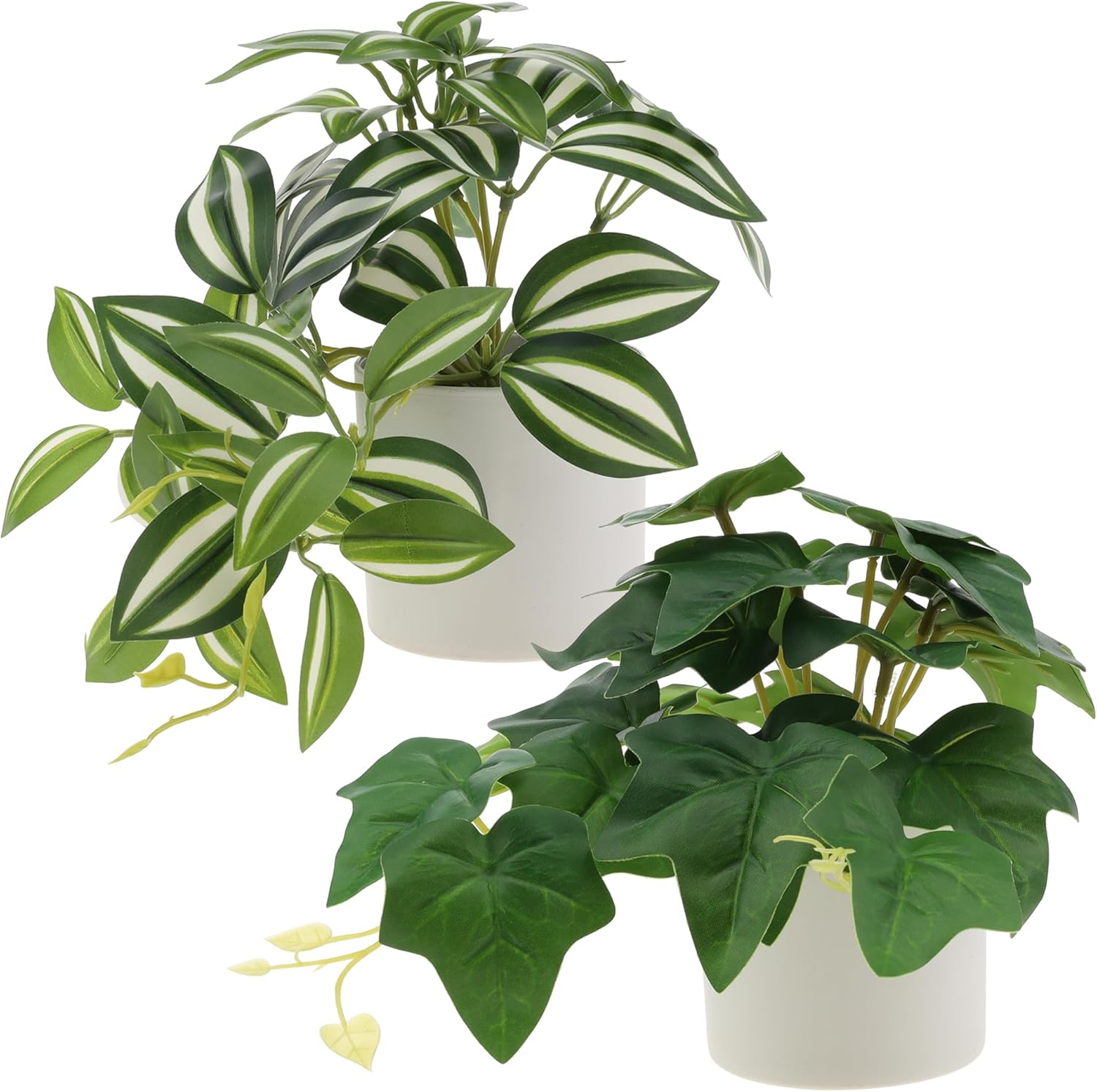 Gresorth 6 Pcs Artificial Succulents Plant Potted Decoration Fake Green Aloe Lotus Model Realistic Mini Bonsai Ornament Home Bathroom Bedroom Windowsills