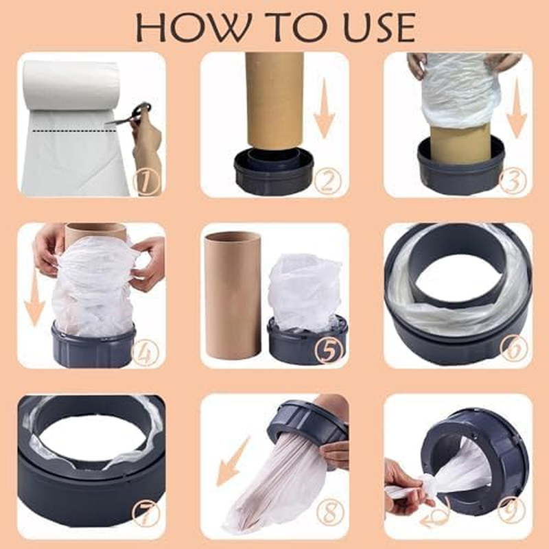 200M Nappy Bin Refill, Nappy Bin Liners, Disposable Bin Bags for Nappies Compatible with Tommee Tippee Twist & Click Refill, Sangenic Tec & Simplee Sangenic Nappy Bins, Baby Nappy Bags