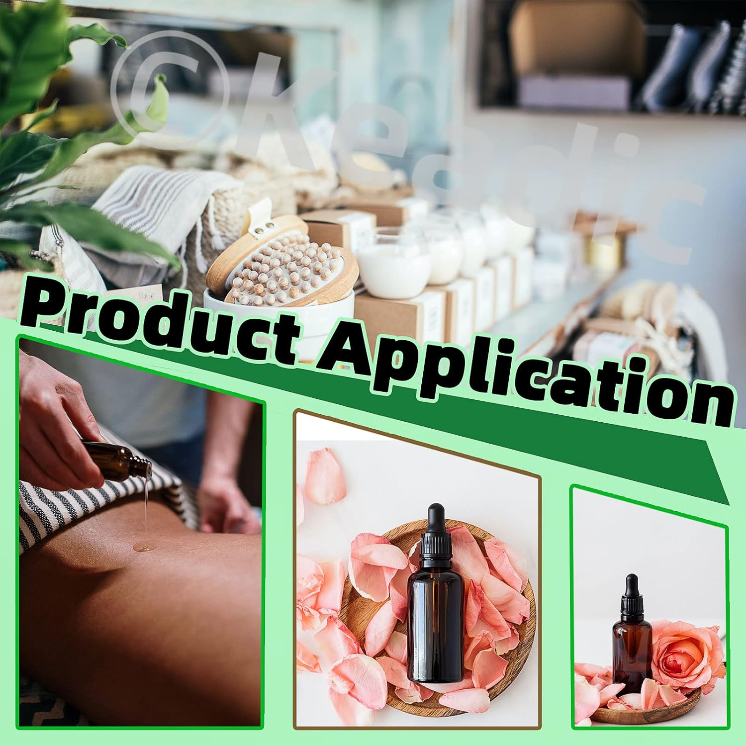 Keadic 24 Pack 1 Oz 2 Oz 4 Oz Glass Dropper Bottles Assortment Set with Tapered Eye Dropper & Black Cap Amber round Boston Tincture Bottles for Massage Essential Oils Perfumes Liquids image number 1