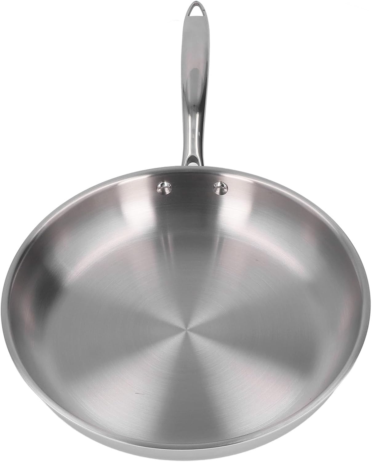 Stainless Steel Frying Pan, Non Stick Frying Pan with Comfortable Handle Thickened, Professional Cookware for All Stove (24Cm) image number 5