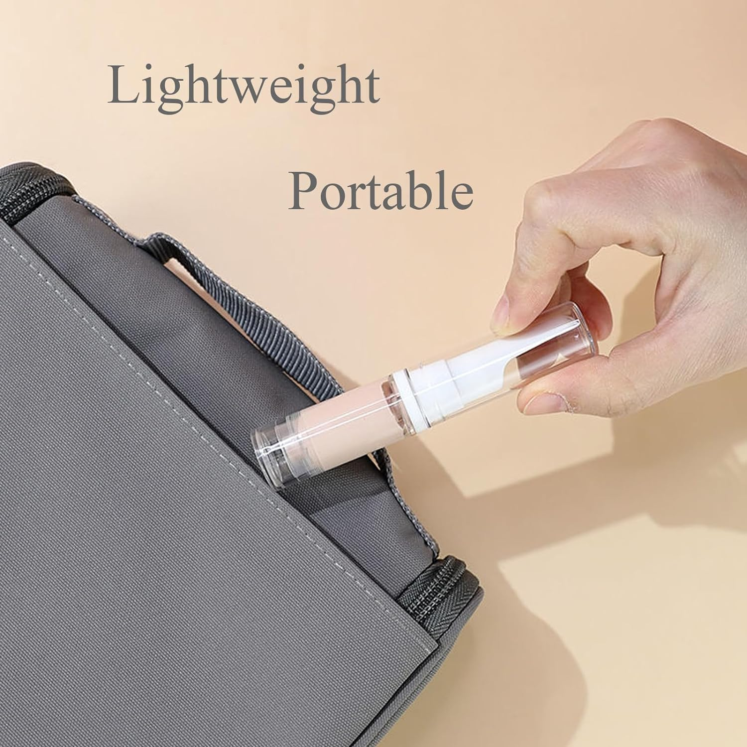 Qeuly 6 Pack Airless Pump Jars Travel Foundation Container, Travel Size Eye Cream Dispenser Empty Refillable Cosmetic Pump Bottles for Lotion Skincare Serum (5Ml+10Ml+15Ml) (SN-15105) - Sn5 image number 5