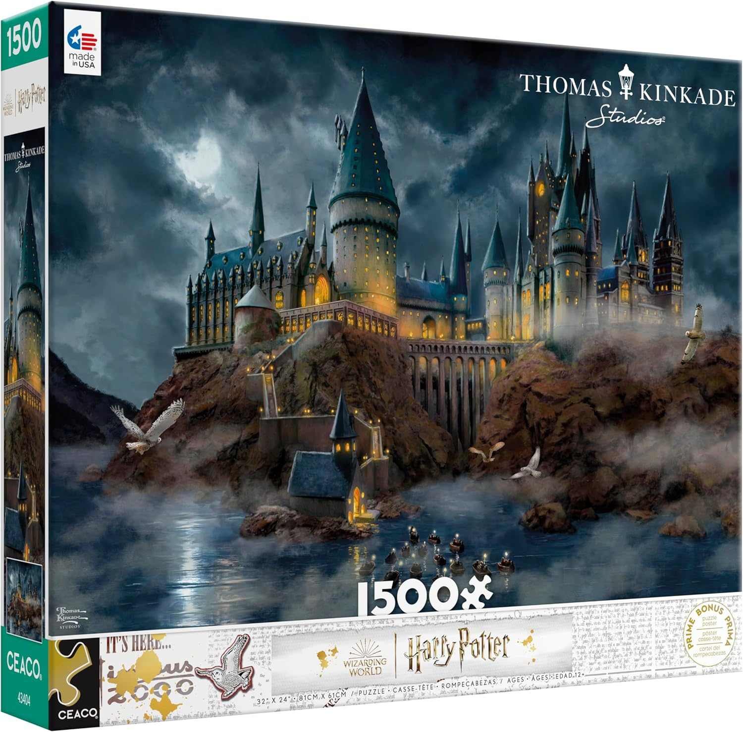 Ceaco - Thomas Kinkade - Harry Potter - Hogwart'S Castle - 1500 Piece Jigsaw Puzzle image number 1