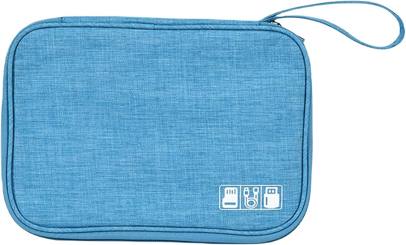 FAVORTALK Electronics Organiser Travel Accessories Storage Bag with Removable Bulkhead Waterproof Portable Gadget Pouch for Cable Power Bank Charger Headphone Mouse Hard Disk, Wine Red 1 B21614